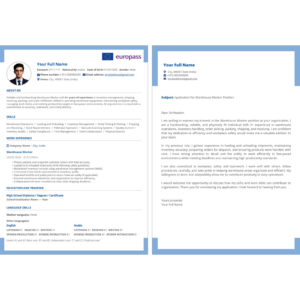 Europass CV + Cover Letter ATS Friendly Accent Style