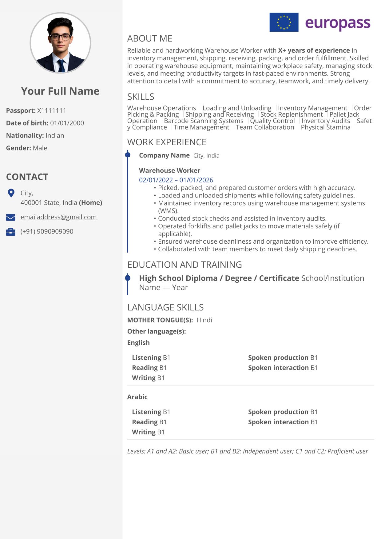 Europass CV + Cover Letter ATS Friendly Timeline Style - Image 6